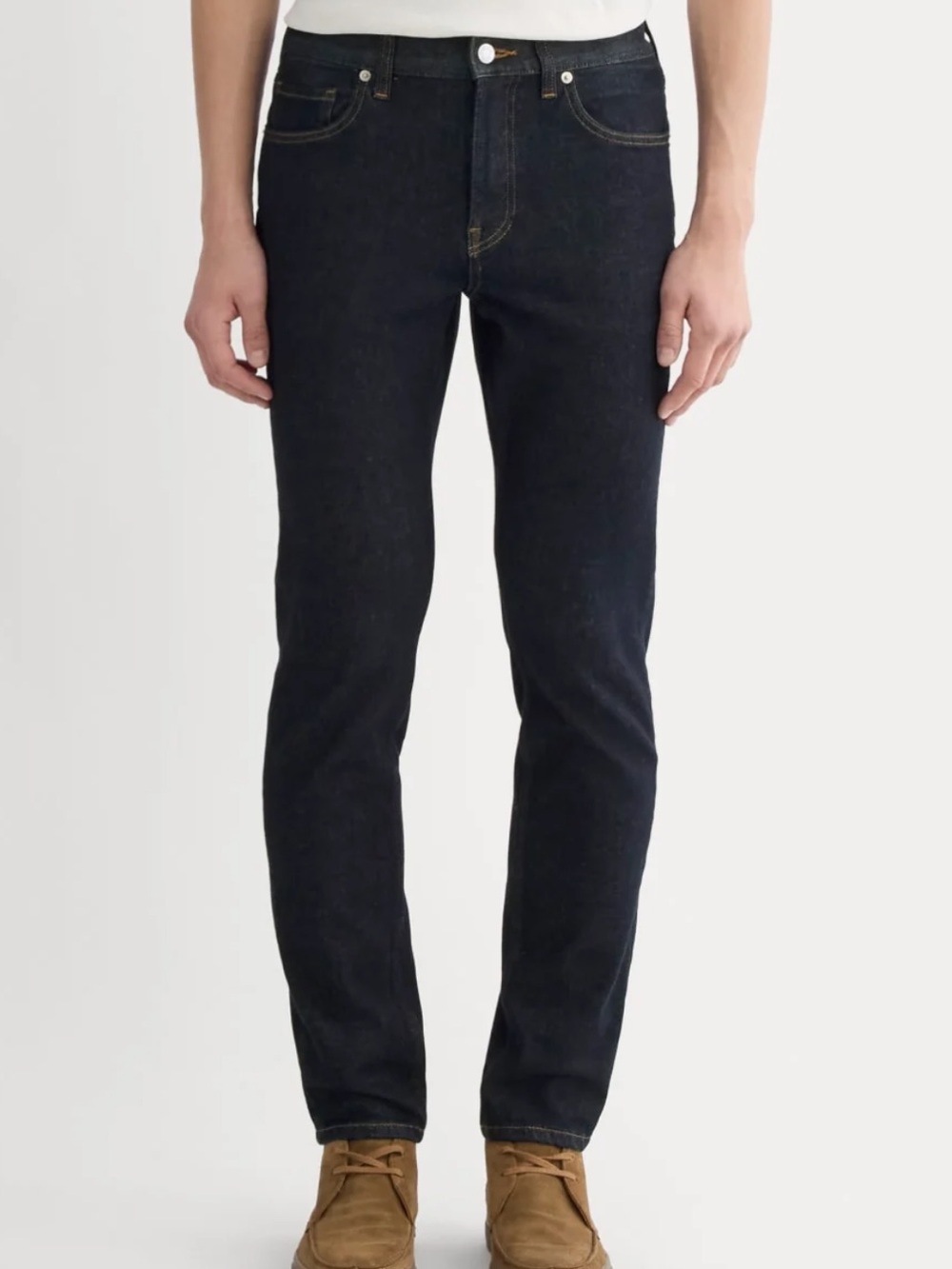 Everlane Men's Slim 4-Way Stretch Organic Jeans in dark indigo